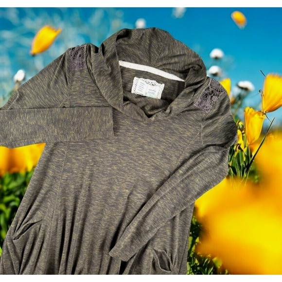 Anthropologie Dresses & Skirts - Anthropologie Saturday Sunday Dress Women XS Green Cowl Boho Cottage Midi Shift‎